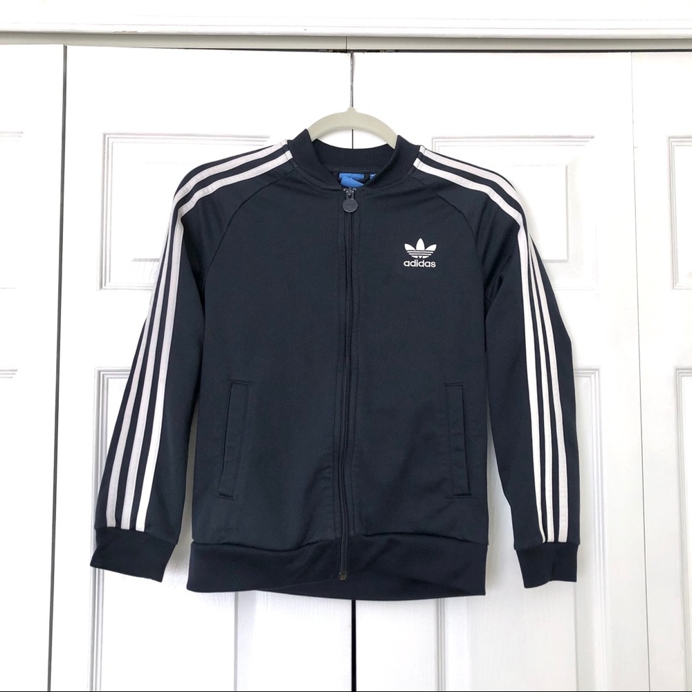 Navy blue Adidas track jacket